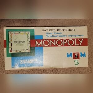Vintage 1961 Parker Brothers Monopoly Board Game